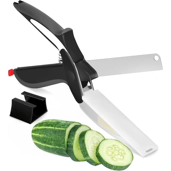 YQ Kitchen Shears 2-in-1 Cutting Board Stainless Steel Dishwasher Safe Rust Resistant 1-Count