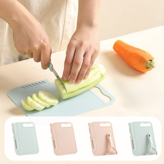 Cutting Board Set Under 5 ! Kadlawus Portable Cutting Board Kitchen Utensils Food Prep Set Fruit Knife Peeler Compact Board for Kitchen Picnic Travel Camping