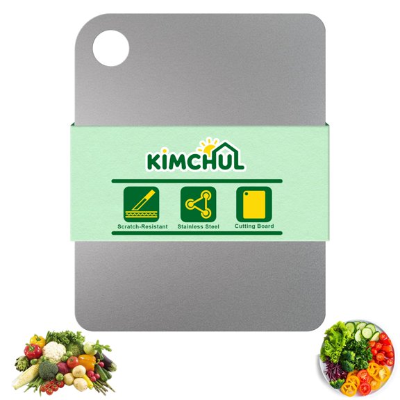 Cutting Board Single-Sided Scratch-Resistant - Food Grade Stainless Steel Cutting Boards for Kitchen- for cutting Meat, Fruit, Vegetables, Outdoor or Indoor 14" X 11"