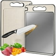 thumbnail image 1 of Cutting Board – Titanium Cutting Board with Built-In Knife Sharpener, Double-Sided Pure Titanium & PP Kitchen Board, Non-Porous, Easy to Clean, Durable Food Prep Board, 14.4"*9.8"(B), 1 of 8