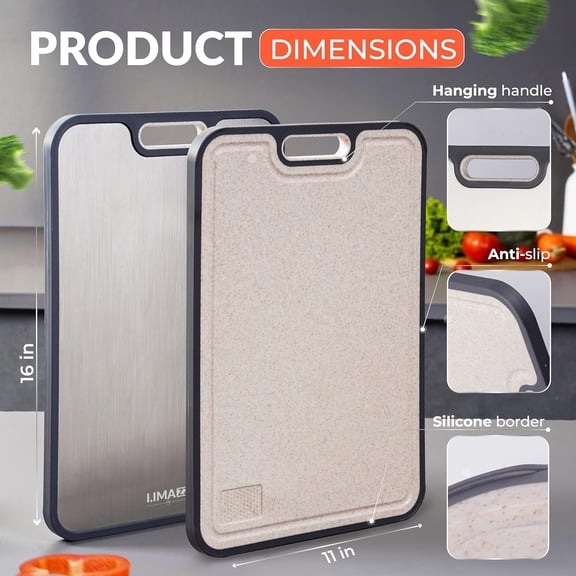 Cutting Board with Knife Sharpener and 2 Peelers