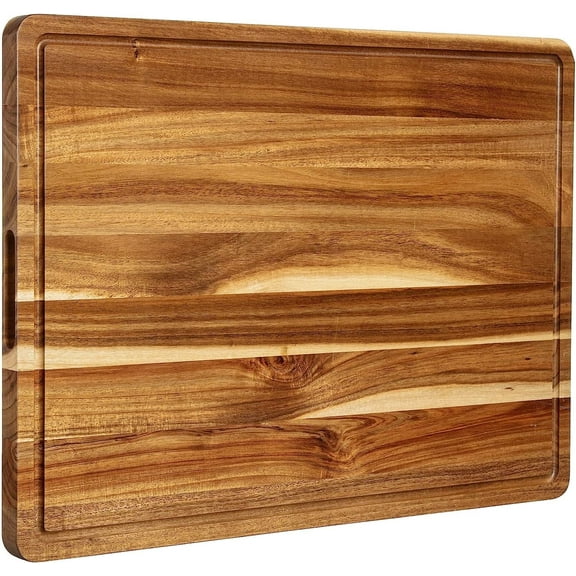 Cutting Boards 1.5" Thicker, 20x15 Inch Extra Large Acacia Wooden Cutting Board for Kitchen,Edge Grain Wood Chopping Board with Juice Groove and Handles,Pre-Oiled Carving Tray for Meat & Cheese