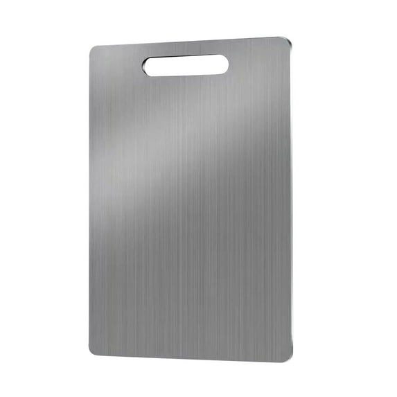 Cutting Boards for Kitchen Double-sided stainless steel 304 kitchen cutting board with hanging holes, suitable for household use, perfect for cutting meat, vegetables, and fruits