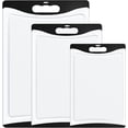 thumbnail image 1 of Cutting Boards for Kitchen, Plastic Cutting Board Set of 3, Dishwasher Safe Cutting Boards w/Juice Grooves for Meat, Veggies, Easy Grip Handle, Serveware Accessories, 1 of 8