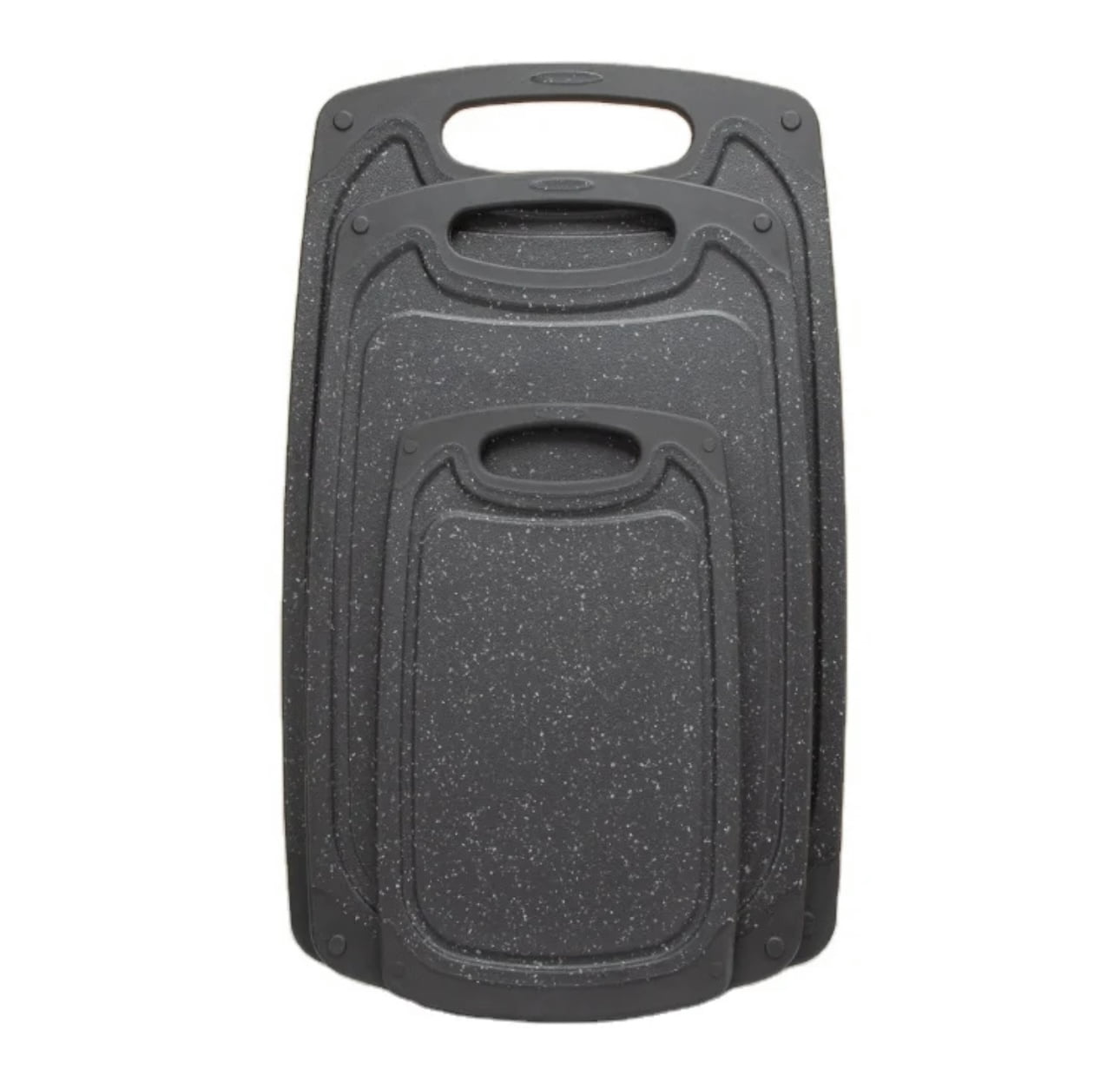 Cutting Boards for Kitchen w/Juice Groove, Non Slip Handles, Reversible Plastic Cutting Board