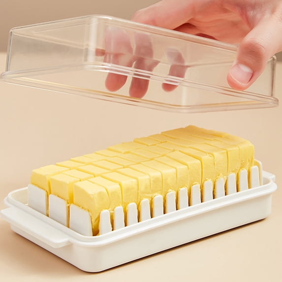 Cutting Box with Lid for Cheese, Refrigerator Fresh Storage Box for Food, Transparent and Leak-Proof, Perfect for Kitchen Organization and Meal Prep