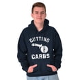 thumbnail image 1 of Cutting Carbs Pizza Cutter Foodie Hoodie Sweatshirt Women Men Brisco Brands X, 1 of 5