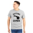 thumbnail image 1 of Cutting Carbs Pizza Cutter Foodie Men's Graphic T Shirt Tees Brisco Brands L, 1 of 4