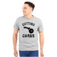 thumbnail image 1 of Cutting Carbs Pizza Cutter Foodie Men's Graphic T Shirt Tees Brisco Brands S, 1 of 4