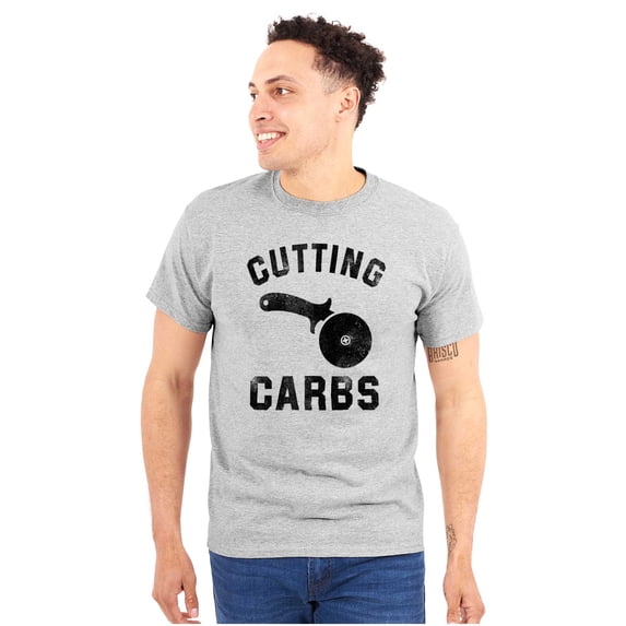 Cutting Carbs Pizza Cutter Foodie Men's Graphic T Shirt Tees Brisco Brands S