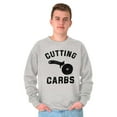thumbnail image 1 of Cutting Carbs Pizza Cutter Foodie Sweatshirt for Men or Women Brisco Brands M, 1 of 5