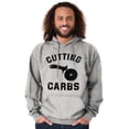 thumbnail image 1 of Cutting Carbs Pizza Cutter Foodie Unisex Plus Fleece Graphic Hoodie Brisco Brands 4X, 1 of 5