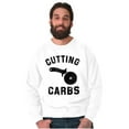 thumbnail image 1 of Cutting Carbs Pizza Cutter Foodie Unisex Plus Fleece Graphic Sweatshirt Brisco Brands 2X, 1 of 5