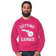 thumbnail image 1 of Cutting Carbs Pizza Cutter Foodie Unisex Plus Fleece Graphic Sweatshirt Brisco Brands 5X, 1 of 5