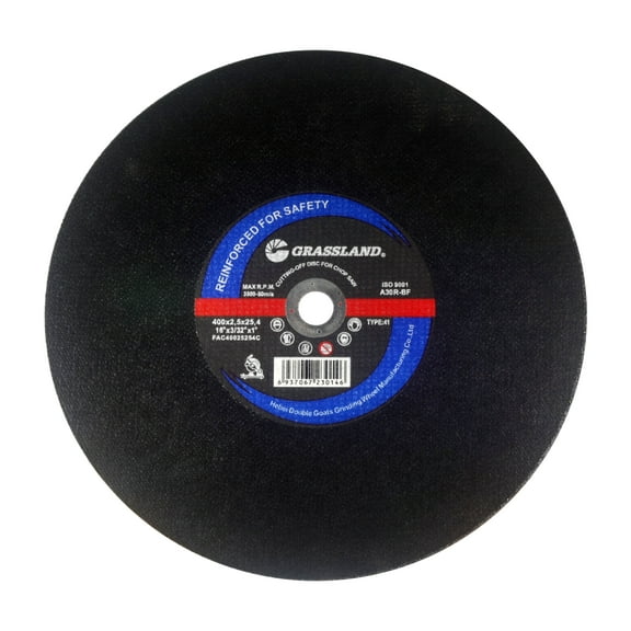 Cutting Disc, Steel Cut-off Wheel for Chop Saw - 16" x 3/32" x 1" - T41 - (10 PACK)