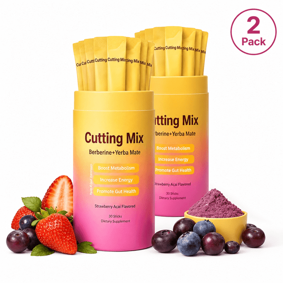Cutting Drink Mix - Yerba Mate - Healthy Weight Management & Gut Health - Vegan, Sugar-Free - 2 Pack60 packets