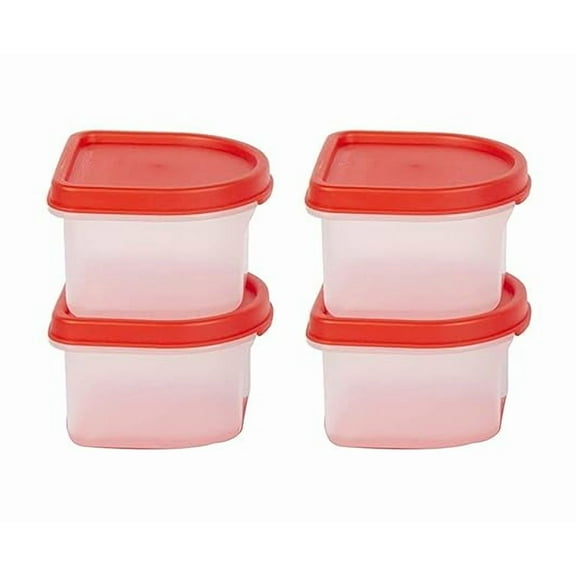 Cutting EDGE 250ml Modular Plastic Container Set of 4, BPA-Free & Leak-Proof, Stackable & Nestable
