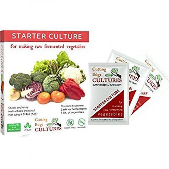 Cutting Edge Cultures Vegetable Starter Culture, 6 Pouches, 12g