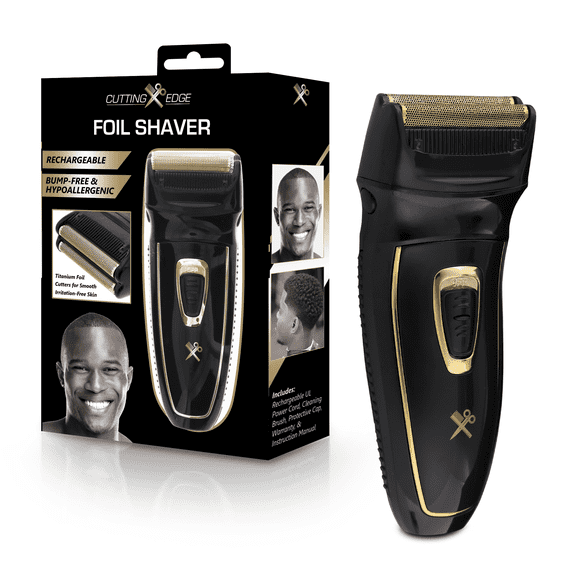 Cutting Edge Foil Shaver for Men with Pop-Up Trimmer, Hypoallergenic Electric Razor with Titanium Foil Cutters, Rechargeable Face Shaver, 45-Minute Run-Time, Close Shave, Smooth & Irritation-Free