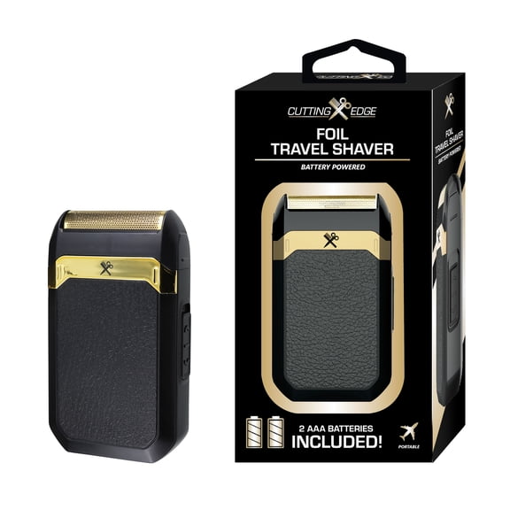 Cutting Edge Foil Travel Shaver - Compact, Hypoallergenic Titanium Blade, Battery Powered