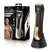Cutting Edge LCD Full Body Hair Trimmer, Bump-Free & Hypoallergenic, Rechargeable with Built-in Light, Ceramic Blade, 6-Piece Set