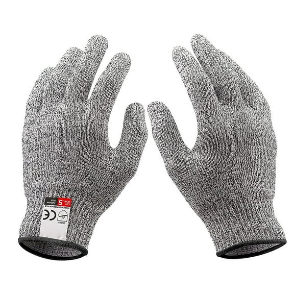 Cutting Gloves, 1 Pairs of Cut Resistant Gloves Food Grade, Cut Resistant Gloves for Kitchen, Oyster Shucking, Fish Fillet Processing, Carving Wood and Gardening(Medium-Grey)