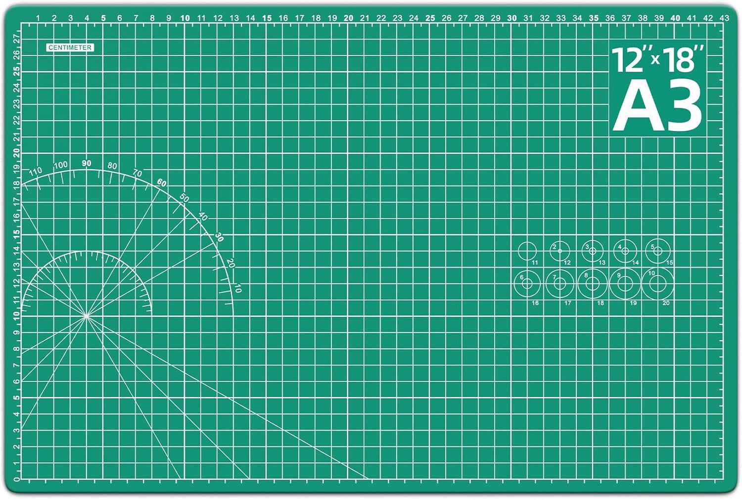 Cutting Mat 12in×18in, Mats for Crafts, Self Healing A3, Fabric Double ...