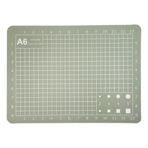 Cutting Mat A6 PVC 1.2mm Double Sided Grid Craft Cutting Mat Portable Measuring Pad for Sewing Quilting Paper Craft Model DIY Use Office Supplies