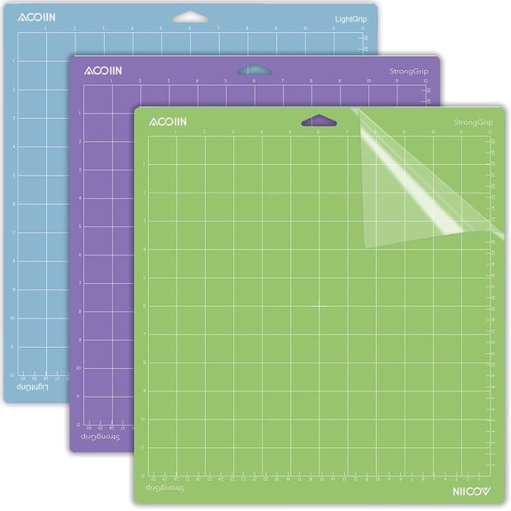 Cutting Mat for Cricut Explore 5/4/3/Air 2/Air/One/Maker 4/Maker 3/Maker, 3 Packs Cut Mats Replacement Accessories for Cricut, Variety