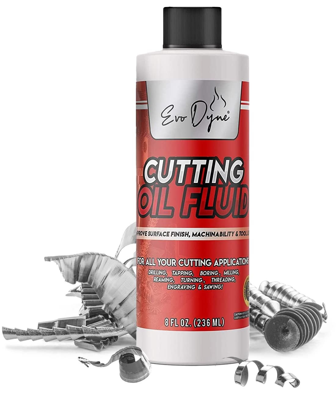 Cutting Oil, Cutting Fluid 8-OZ, Made in The USA | Cutting Oil for Drilling,  Tapping, Milling | Professional Grade Fluid Oil - Machine Cutting Fluid,  Safe on Metal & Glass by Evo