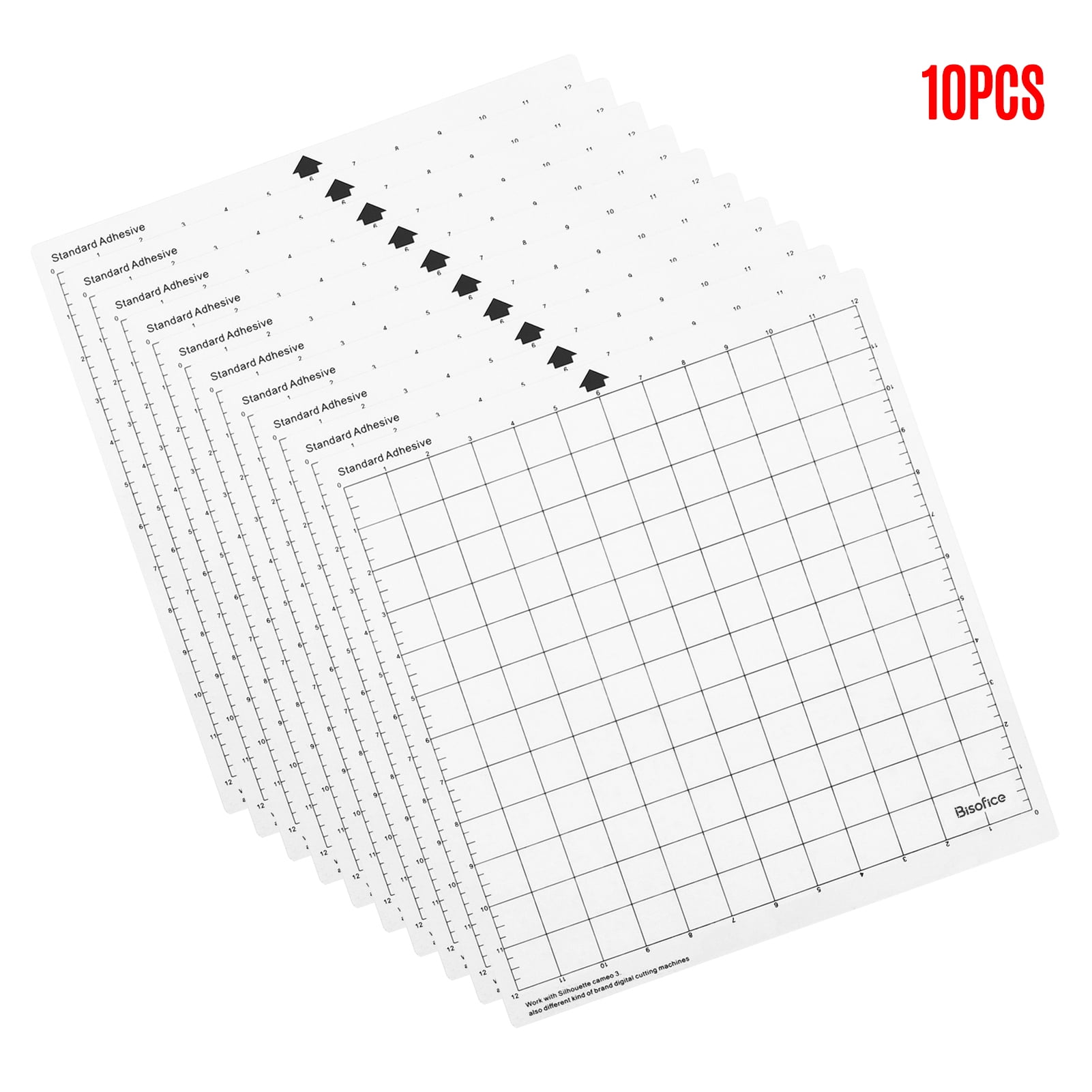 Cutting Pad,Adhesive Mat By 12-inch Cameo With 12 By Cameo Plotter 10pcs 12 By 12-inch Dsfen Clear Film Cover With Clear Film Inch P-p Material Special Pad 12 X 12 Mat Film Cover Cameo Huiop