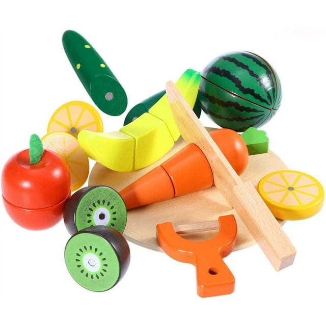 Cutting Pretend Play Food Toys for Kids Kitchen Set Playset Accessories