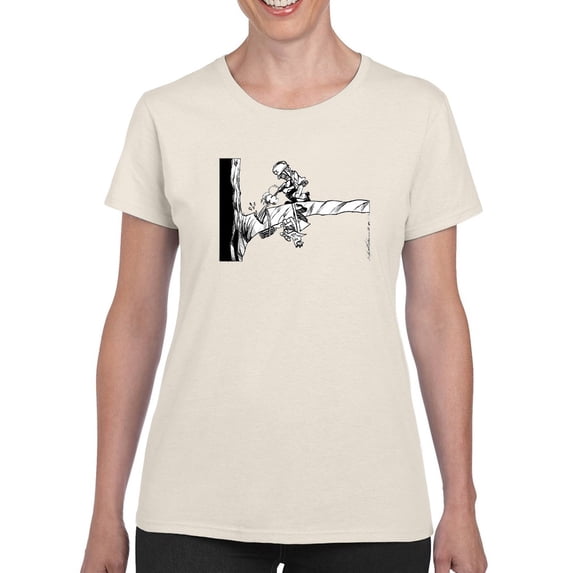 Cutting The Same Branch T-Shirt Women -Wilfred Hildonen Designs, Female 3X-Large