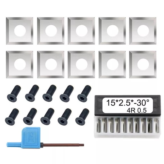 Cutting Tool Accessories Tungsten Carbide Insert Set Size 15mm x 2 5mm