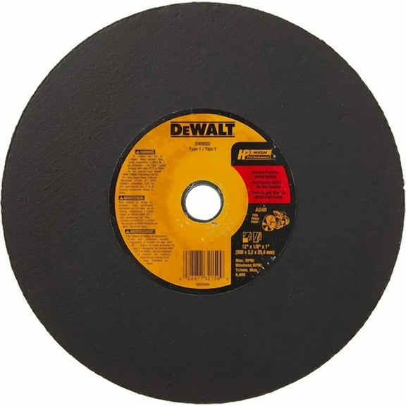 Cutting Wheel For Metal, A24N Abrasive, 12-Inch X 1/8-Inch X 1-Inch (Dw8