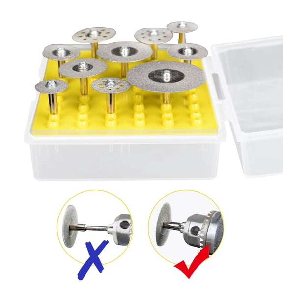 Cutting Wheels,Wheels With Mandrel Tool With Box Mandrel Discs Cut-off Rotary Tool With Set Rotary Tool Discs Cut-off Wheel 10pcs/set Wheels With Cut-off Wheel Set Silver