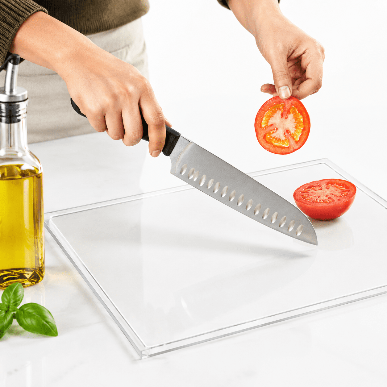 Cuttingd With Juice Groove Clear Counter Lipds For Countertop Protector ...