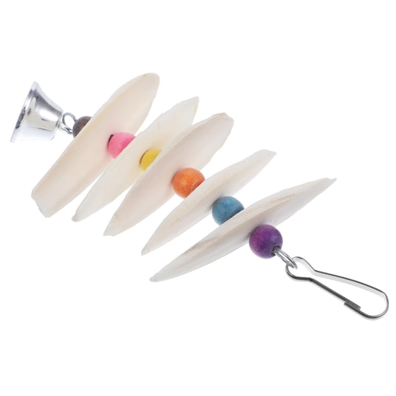 Cuttlebone Toy for Parrots Natural Calcium Hanging Bite Toy Safe Material Promotes Healthy Beak Growth and Fun Playtime for Birds