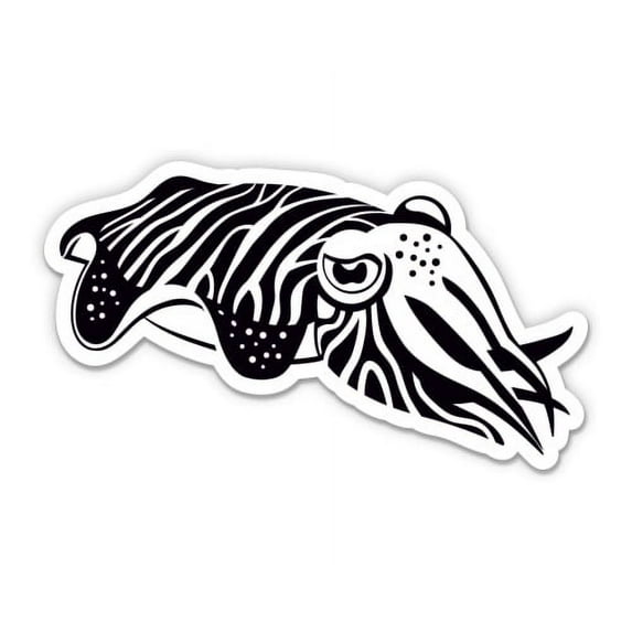 Cuttlefish - 3" Vinyl Sticker - For Car Laptop Water Bottle Phone - Waterproof Decal