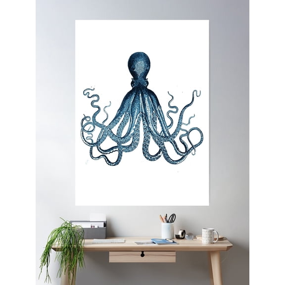 Cuttlefish Design Poster Wall Art, Modern Wall Decor For Living Room Bedroom, 8x12 UNFRAMED