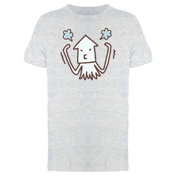 Cuttlefish Getting Angry Cartoon Tee Men's -Image by Shutterstock