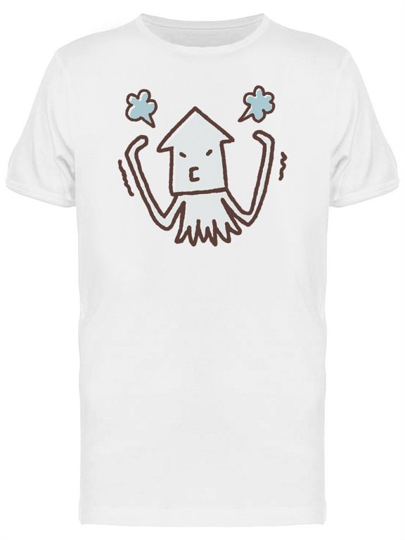 Cuttlefish Getting Angry Cartoon T-Shirt Men -Image by Shutterstock, Male Medium