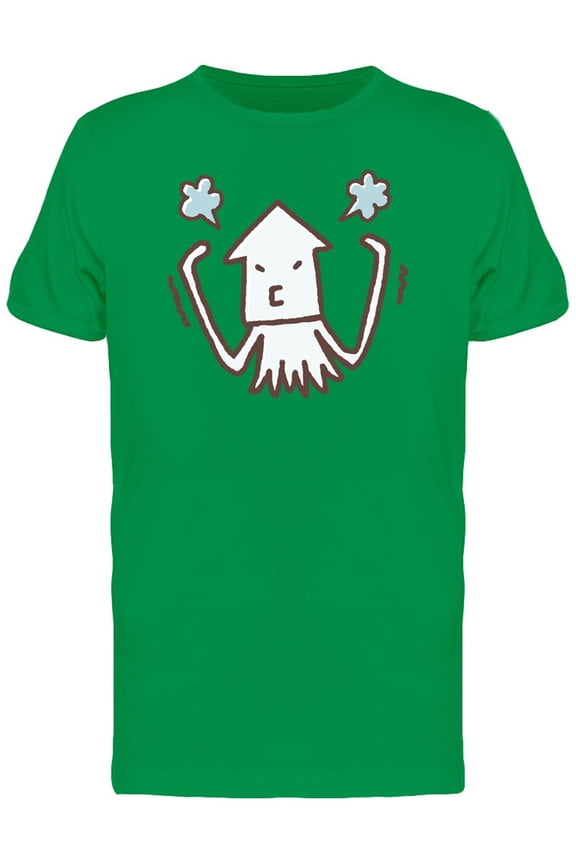 Cuttlefish Getting Angry Cartoon Tee Men's -Image by Shutterstock