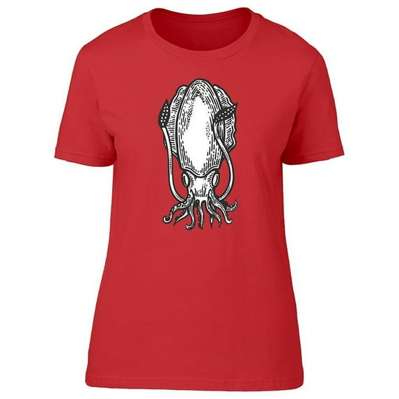 Cuttlefish Sea Animal Art T-Shirt Women -Image by Shutterstock, Female Medium