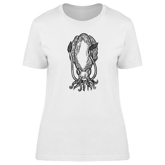 Cuttlefish Sea Animal Art T-Shirt Women -Image by Shutterstock, Female XX-Large