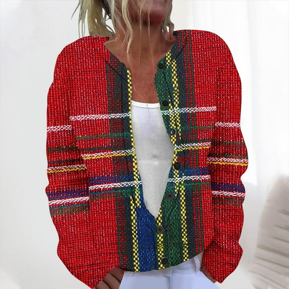 Cutuoiiu Christmas Button Down Shirts for Women Funny Xmas Cardigan Long Sleeve Womens Shirts Gifts for Women