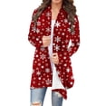 thumbnail image 1 of Cutuoiiu Christmas Cardigan for Women Long Sleeve Casual Prints Warm Coats Gifts, 1 of 4