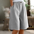 thumbnail image 1 of Cutuoiiu Fashion Women's Shorts Loose Gingham Plaid Print Elastic Waist with Pockets Wide Leg for Daily Travel Leisure Gifts, 1 of 9