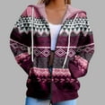 thumbnail image 1 of Cutuoiiu Jackets for Women Casual Winter Plaid Fleece Lined Button Long Sleeve Warm Hooded Jackets Gifts, 1 of 7