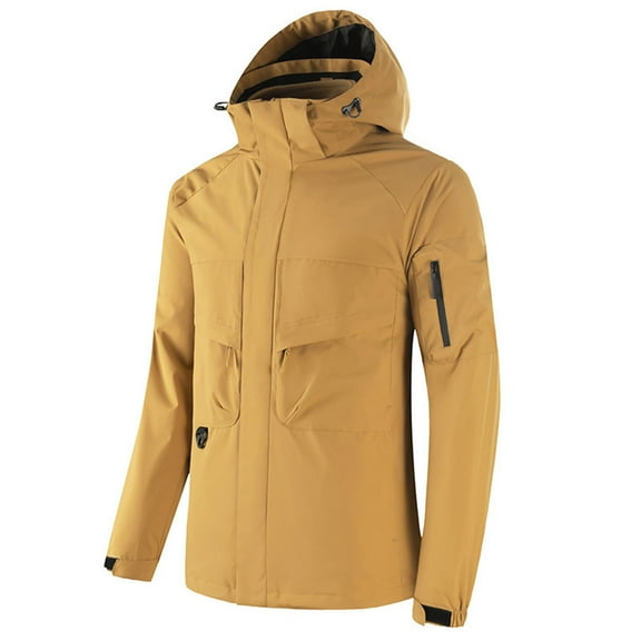 Cutuoiiu Men and Women's Trench Coat Waterproof 3 in 1 Fleece Hiking Hunting Hooded Jacket Gifts